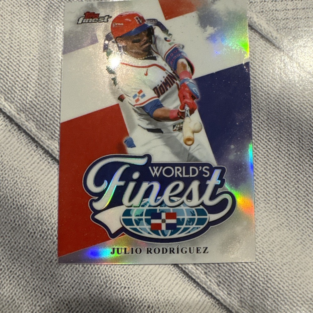 Topps Finest Julio Rodriguez World's Finest Refractor #WF-15 Mariners